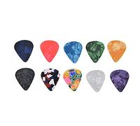 Baxnore 10PCS Guitar Picks for Bass, Pattern Plectrum Set in Metal Storage Box, Portable Accessories Acoustic Guitar, Banjo, Beginners Professionals (0.46mm) (0.46mm) (0.71MM)