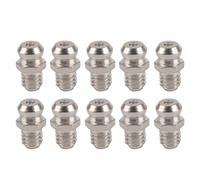 Baxnore 10PCS Heavy Duty Grease Nipple Fittings High Pressure Rust Proof Grease Gun Nozzle Tips for Automotive Industrial Machinery Lubrication Plated Steel M6 M8 Straight 45 90 De (M6 Straight)