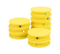 Baxnore 10PCS Lightweight Foam Spools, EVA Foam Fishing Line Spools, Wear Resistant Fishing Foam Spools, Foam Fishing Winding Board for Outdoor Fishing (Yellow)