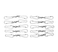 Baxnore 10Pcs Premium Stainless Steel Hanging Hooks 360° Rotating Heavy Duty Wind Chime Hooks Rustproof Outdoor Spiral Hooks for Bird Feeders Garden Decorations Silver White (Small)
