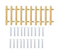 Baxnore 10PCS Stainless Steel Cabinet Handles, 201 Hollow Tube Drawer Pulls, Brushed Ni Bar Pulls for Kitchen Cabinets Wardrobe Bathroom Doors