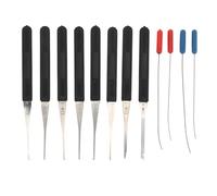Baxnore 12 Pcs 0.2 to 0.4 mm Broken Key Extractor Set, Spring Steel ABS Lock Repair Tools for Accurate Keyhole Maintenance, Professional Lockpick Kit