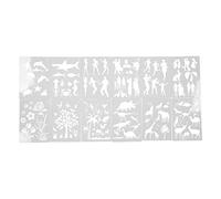 Baxnore 12Pcs A4 Painting Stencils Set Animals Plants Characters Reusable Plastic Templates for DIY Art Projects Crafts Classroom Activities Safe Non Durable PET Material