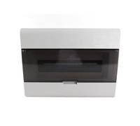 Baxnore 13 Way Electrical Power Distribution Box with Transparent Cover DIN Rail Mount Stainless Steel Circuit Breaker Panel for Home Workshop Commercial Use 12 x 8.7 x 3.8 Inches