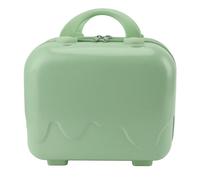 Baxnore 14 Inch Small Travel Hand Luggage Carry On Suitcase Hard Shell Lightweight Airline Approved Cabin Bag with Anti Slip Feet Large Capacity for Business Trip Vacation ABS Mate (Green)