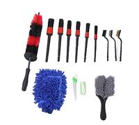 Baxnore 14PCS Car Cleaning Brush Set Professional Detailing Brushes Kit with Long Handle Flexible for Deep Cleaning Wheels Tires Engine Compartment Trucks Universal Fit