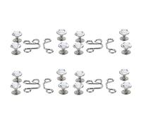 Baxnore 16Pcs No Sew Jean Buttons Reusable Detachable Metal Button Pins Sturdy Durable Replacement for Denim Jeans Corduroy Pants Skirts Maternity Wear Plastic Stainless Steel 4 Se (Small Size with