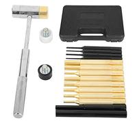 Baxnore 17PCS Mechanical Punch Set, Carbon Steel Brass Round Punches with Storage Box, Heavy Duty Pin Punch Kit for Industrial Maintenance