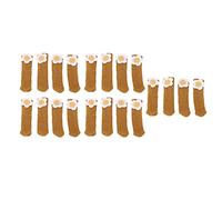 Baxnore 20PCS Chair Leg Protectors for Hardwood Floors, Thickened Acrylic Fiber Furniture Feet Covers with Elastic Binding Universal Legs (Little flower camel color)