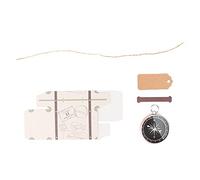 Baxnore 20Pcs Wedding Gift Box Candy Boxes With Compass And Kraft Tags Elegant Mini Suitcase Style For Wedding Favors Decorations Bridal Shower Shower Birthday Party Holiday Gifts (Rose Gold)
