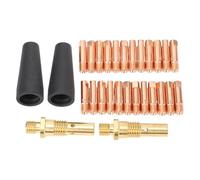 Baxnore 28Pcs Professional MIG Welding Kit 0.035in Welding Tips Flux Cored Gasless Nozzles Gas Diffusers Set for Magnum 100L Weld Pak 100HD 125HD 140HD 180HD Mig135 175 Welder Acce