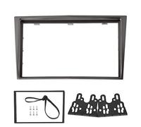 Baxnore 2Din Car Fascia Panel ABS Stereo Mounting Bracket Kit For Vectra Zafira 2006 On With Inner Frame Brackets Screens (Silver Gray)
