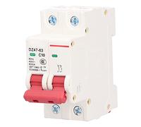 Baxnore 2P Miniature Circuit Breaker with Visual Window, Overload and Short Circuit Protector for Residential and Office Buildings (6a) (10A)