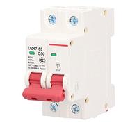 Baxnore 2P Miniature Circuit Breaker with Visual Window, Overload and Short Circuit Protector for Residential and Office Buildings (6a) (10A) (16A) (32a) (40A) (50A)