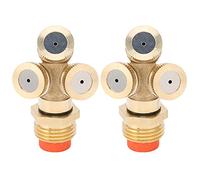Baxnore 2PCS G1/2 High Pressure Spray Sprinkler 3 Hole Irrigation Nozzle Head with Filter Mesh for Garden Watering Lawn Plants Flowers Vegetables Made of Copper Durable and Easy to