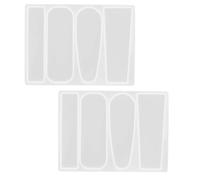 Baxnore 2Pcs Silicone Barrette Molds for Hair Sticks DIY Jewelry Making Craft Tools Geometric Bobby Pin Molds for DIY Crafters and Artists Reusable Durable (3 Styles)