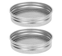 Baxnore 2Pcs Stainless Steel Seed Sprouting Jar Lids with Fine Mesh Screens for Regular Mouth Mason Jars for Growing Organic Sprouts Microgreens at Home Kitchen Durable Rust Proof (70mm)