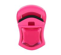 Baxnore 3 Colors Mini Eyelash Curler with Replaceable Rubber Pads Portable Travel Size Eyelash Curling Tool for Women Girls Pink Red ABS Plastic 2.4 Inch (Diamond Rose red)