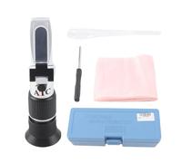 Baxnore 3 in 1 Handheld Honey Refractometers for Honey and Baume Water Content Meter with ATC for Beekeeping Honey Products Maple Syrup and Molasses Aluminum Rubber Coating 170mm