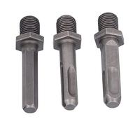 Baxnore 3 Pcs Drill Bit Shank Carbon Steel Detachable Wood Splitting Handle Quadrilateral Round Hex Shank Impact for Electric Drills Home Outdoor Camping Farm Use