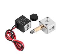 Baxnore 3 Way 2 Position Solenoid Air Valve Heavy Duty Brass Construction Normally Closed Pneumatic Electric Valve Direct Acting Design for Industrial Automation 12V 24V DC 18 BSP (DC12V)
