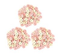 Baxnore 300Pcs Natural Wooden Buttons for Crafts DIY Painted Colorful Buttons for Knitting Crochet Scrapbooking Sewing Non Lightweight Durable Craft Buttons Random Patterns