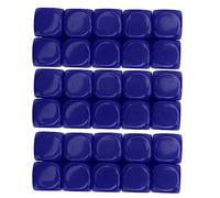 Baxnore 30PCS 16MM Multicolor Dice Set Smooth Plastic Rounded Corner 6 Sided Game Cubes For DIY Craft Projects Board Games Classroom Math Teaching Learning Tools Party Favors (blue)