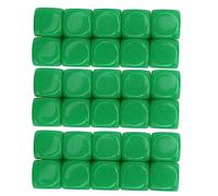 Baxnore 30PCS 16MM Multicolor Dice Set Smooth Plastic Rounded Corner 6 Sided Game Cubes For DIY Craft Projects Board Games Classroom Math Teaching Learning Tools Party Favors (green)