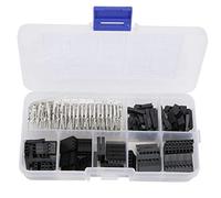 Baxnore 310 pcs 2.54 mm 9 Value Wire Pin Header, Male Female Cable Wire Jumper Header Connector, Jumper Wire Terminal for Electronic Prototyping Design