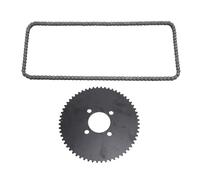 Baxnore 35 Chain 60T Rear Sprocket Kit Alloy Steel Enhanced Performance High Hardness Drive Chain Set for Mini Bike Go Kart Drift Trike Quad ATV
