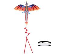 Baxnore 3D Dragon Kite Outdoor Flying Kites for Adults Large Colorful Nylon Kite Easy to Fly Durable for Beach Park Backyard Family Fun Activities 135x120cm