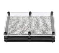 Baxnore 3D Pin Art Metal Hand Print Board Creative Cloning DIY Gift for Adults Stress Relief Office Home Decoration Stainless Steel Plastic 17.8x12.5x5cm