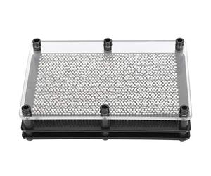 Baxnore 3D Pin Art Metal Hand Print Board Creative Cloning DIY Gift for Adults Stress Relief Office Home Decoration Stainless Steel Plastic 17.8x12.5x5cm