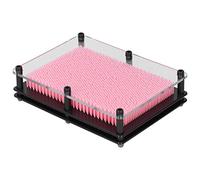 Baxnore 3D Pin Art Plastic Hand Print Model Creative Colorful Changeable Gift Large Size 14.7x19.8x4cm for Over 6 Years Old (Pink)