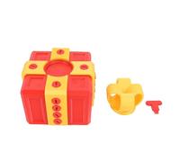 Baxnore 3D Printed Screw Prank Box Funny Annoying Present Box with Screws Creative Holiday Gift for Christmas Birthdays and Parties 3.94x3.94 Inches (Red with Gold)