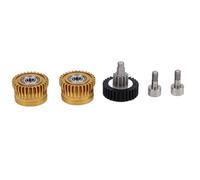 Baxnore 3D Printer Extruder Gear Kit Replacement Dual Bearing Gear Upgrade Kit All Metal Filament Drive for K1 K1 Maximum K1C Ender 3 V3 Plus Hardened Steel Ni Plated 2 Pack