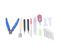 Baxnore 3D Printer Nozzle Cleaning Kit Professional Extruder Print Head Cleaner Tool Set with Tweezers Wrench Hex Key Spirit Level for 3D Printer Maintenance Metal Plastic Construc