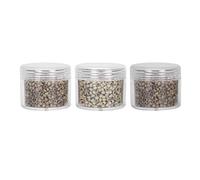 Baxnore 3mm Silicone Micro Links Rings Hair Extension Beads Soft Secure Comfortable for Hair Extensions Wigs Chocolate Light Brown Beige 1000pcs per Bottle 3 Bottles Set