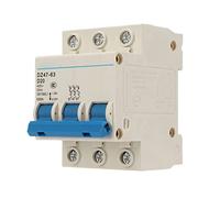 Baxnore 3P Miniature Circuit Breaker 400V DZ47 63 Flame Retardant DIN Rail Mount Automatic Switch for Office Residential Building Electrical Safety Protection (DZ47-63 D20)