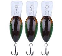 Baxnore 3PCS Deep Diving Fishing Lures Lifelike Artificial Bait Crankbait Tackle for Bass Trout Saltwater Freshwater Fishing ABS Material 50g (2#)