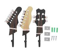 Baxnore 3PCS Guitar Shaped Wall Hooks Heavy Duty 25kg Load Vintage Decorative Coat Hooks for Living Room Hallway Bedroom Office