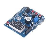 Baxnore 4 Digit Display MCU Expansion Board, Multifunctional Development Module with Analog Control, 70x50 mm Prototyping Board for Educational Demos, Controller Integration