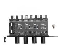 Baxnore 4 Knob Cooling Fan Speed Controller PC 8 Channels Fan Hub Adjustable Fan Control for CPU Case HDD VGA PWM Fan 12V Fan Speed Reducer with Manual Knobs Metal Plastic PCB Mate