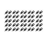 Baxnore 4 mm Banana Socket 50 Pcs, Red Copper High Current Connector M12 Threaded, Electrical Test Probes for Power Equipment Maintenance (Black)