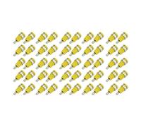 Baxnore 4 mm Banana Socket 50 Pcs, Red Copper High Current Connector M12 Threaded, Electrical Test Probes for Power Equipment Maintenance (Yellow)