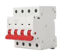 Baxnore 4 Pole Circuit Breaker Industrial Grade Miniature Circuit Breaker with Overload Protection 400V 6KA for Home Commercial Electrical Systems (40A)