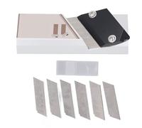 Baxnore 45 Degree Chamfer Plane Professional Woodworking Hand Planer for Precise Edging on Solid Wood and Fiberboard with 6 Replacement Blades Durable Aluminum Alloy Construction