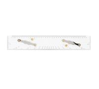 Baxnore 450mm Marine Navigation Parallel Ruler High Transparency Acrylic Nautical Sea Chart Plotting Tool for Ships Yachts Boats Mapping Tools Durable Lightweight Easy to Use