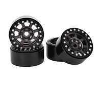 Baxnore 4PCS Metal Wheel Rims Upgrade Kit for RGT 86100 1/10 Scale RC Car Heavy Duty Alloy Replacement Wheels Silver Black Titanium Color Options 55mm Diameter High Performance Acc (Titanium color