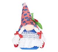 Baxnore 4th of July Gnomes Patriotic Handmade Flannel Decorations for Independence Day Home Office Decor Bright Colors Cute Design Gift (Female)